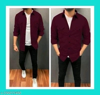 Catalog Name:*Trendy Modern Men Shirts*Fabric: CottonSleeve Length: Long SleevesPattern: SolidNet Quantity (N): 1Sizes:M (Chest Size: 38 in) L (Chest Size: 40 in) XL (Chest Size: 42 in) Dispatch: 2 Days*Proof of Safe Delivery