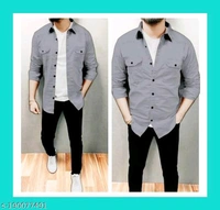 Catalog Name:*Trendy Modern Men Shirts*Fabric: CottonSleeve Length: Long SleevesPattern: SolidNet Quantity (N): 1Sizes:M (Chest Size: 38 in) L (Chest Size: 40 in) XL (Chest Size: 42 in) Dispatch: 2 Days*Proof of Safe Delivery
