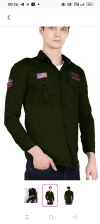 Cargo Shirt For MenName: Cargo Shirt For MenFabric: Cotton BlendSleeve Length: Long SleevesPattern: SolidNet Quantity (N): 1Sizes:S (Chest Size: 36 in, Length Size: 27 in) M (Chest Size: 36 in, Length Size: 28 in) L (Chest Size: 40 in, Length Size: 29 in) XL (Chest Size: 42 in, Length Size: 30 in) XXL (Chest Size: 44 in, Length Size: 31 in) Double Pocket Cargo Shirt For Men In Very