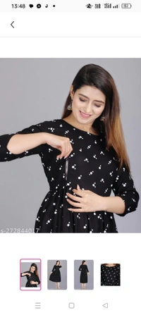 Women Reyon Printed Anarkali feeding Gown Fabric: RayonSleeve Length: Three-Quarter SleevesPattern: PrintedNet Quantity (N): 1Women Rayon Printed Anarakali feeding GownSizes: M (Bust Size: 38 in, Length Size: 40 in) L (Bust Size: 40 in, Length Size: 40 in) XL (Bust Size: 42 in, Length Size: 40 in) XXL (Bust Size: 44 in, Size: 40 