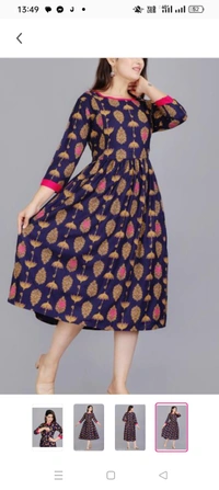 Women Reyon Printed Anarkali feeding Gown Fabric: RayonSleeve Length: Three-Quarter SleevesPattern: PrintedNet Quantity (N): 1Women Rayon Printed Anarakali feeding GownSizes: M (Bust Size: 38 in, Length Size: 40 in) L (Bust Size: 40 in, Length Size: 40 in) XL (Bust Size: 42 in, Length Size: 40 in) XXL (Bust Size: 44 in, Size: 40 