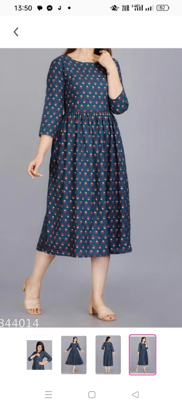 Women Reyon Printed Anarkali feeding Gown Fabric: RayonSleeve Length: Three-Quarter SleevesPattern: PrintedNet Quantity (N): 1Women Rayon Printed Anarakali feeding GownSizes: M (Bust Size: 38 in, Length Size: 40 in) L (Bust Size: 40 in, Length Size: 40 in) XL (Bust Size: 42 in, Length Size: 40 in) XXL (Bust Size: 44 in, Size: 40 