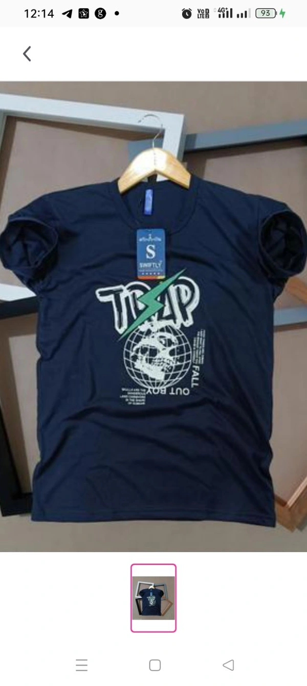 SWIFTLY Men's Pure Cotton Trap Print Round Neck Half Sleeve TshirtName: SWIFTLY Men's Pure Cotton Trap Print Round Neck Half Sleeve TshirtFabric: CottonSleeve Length: Short SleevesPattern: PrintedNet Quantity (N): 1  Sizes: S M L XL  XXL Origin:India 