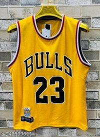 High Demand Bulls 23 Rib Imported Fabric Drifit Sandow Tshirts Fabric: PolyesterSleeve Length: SleevelessPattern: PrintedNet Quantity (N): 1Sizes:M, L, XL, XXLCountry of Origin: India