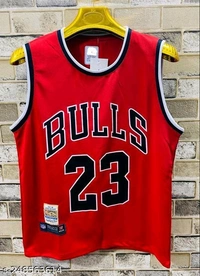 High Demand Bulls 23 Rib Imported Fabric Drifit Sandow Tshirts Fabric: PolyesterSleeve Length: SleevelessPattern: PrintedNet Quantity (N): 1Sizes:M, L, XL, XXLCountry of Origin: India