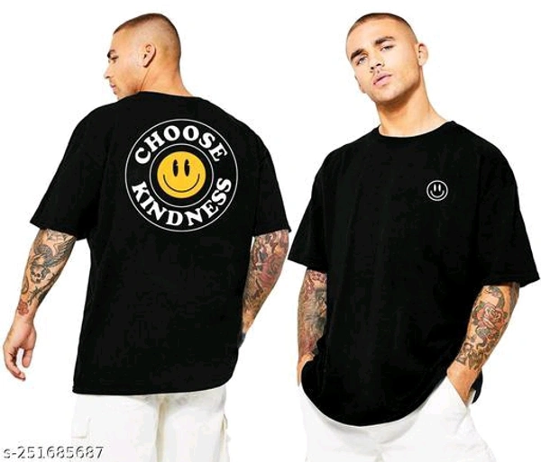 MENS OVER SIZE PRINTED TSHIRT 180GSMFabric: Cotton BlendSleeve Length: Short SleevesPattern: PrintedNet Quantity (N): 1Sizes:M  L  XL  Trendy Mens Printed OverSize Tshirt, loose fit, birthday gift, party tshirt,Three-Quarte