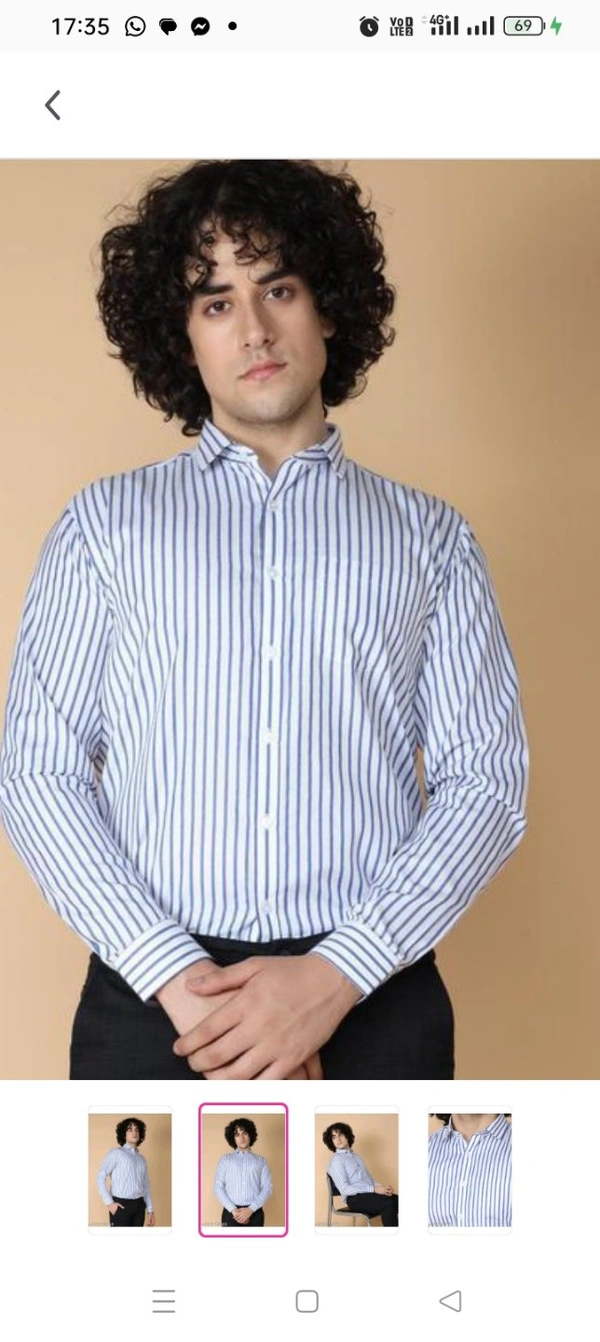 Men's Striped Regular  Fit Formal Shirt for Men with Spread CollarFabric: Cotton BlendSleeve Length: Long SleevesPattern: StripedNet Quantity (N): 1Sizes:M, L, XL, XXLStyle - Enhance your look by wearing this Casual Stylish Men's shirt, Team it with a pair of tapered denims Or Solid Chinos and Loafers for a fun S