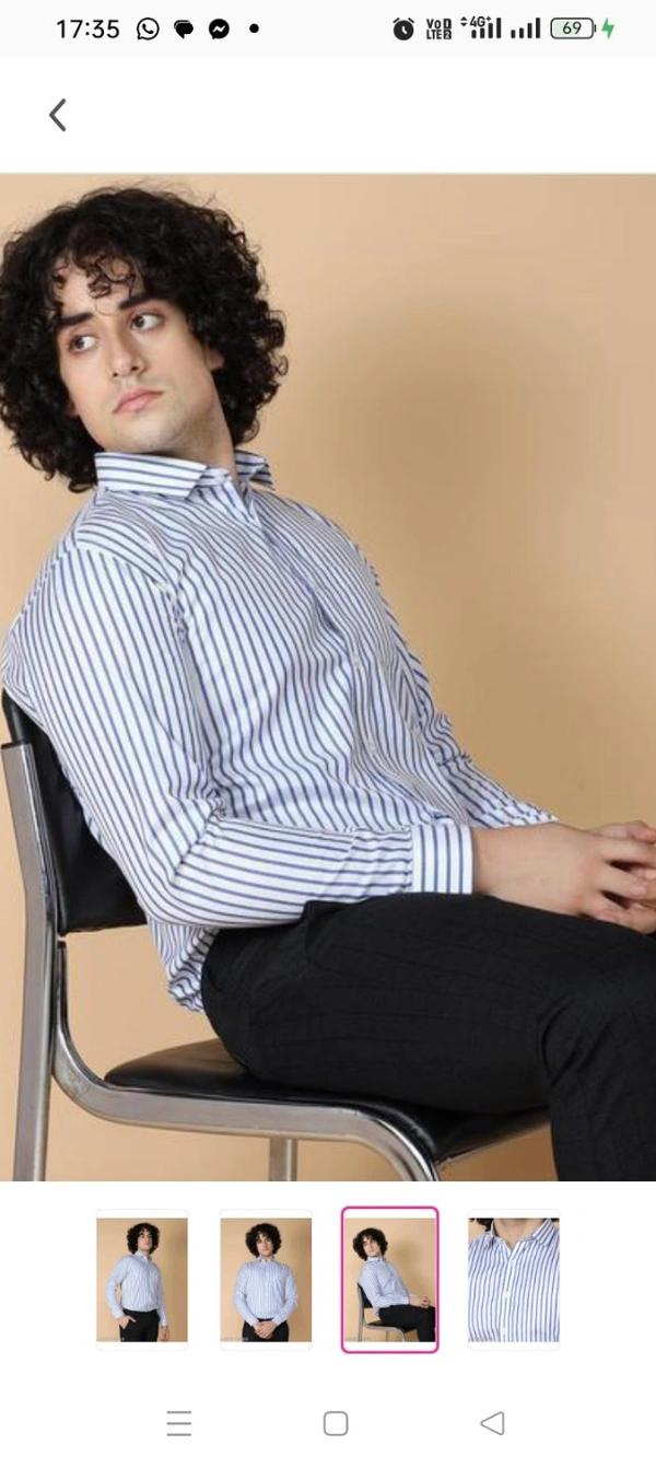 Men's Striped Regular  Fit Formal Shirt for Men with Spread CollarFabric: Cotton BlendSleeve Length: Long SleevesPattern: StripedNet Quantity (N): 1Sizes:M, L, XL, XXLStyle - Enhance your look by wearing this Casual Stylish Men's shirt, Team it with a pair of tapered denims Or Solid Chinos and Loafers for a fun S