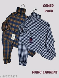 COMBO(Pack of 2) Men Check ShirtsName: COMBO(Pack of 2) Men Check ShirtsFabric: CottonSleeve Length: Long SleevesPattern: CheckedNet Quantity (1) -M L 42 Xl 44  XXL : 46 COMBO PACK OF 2 MEN'S SHIRTMens Check Shirt made with care 