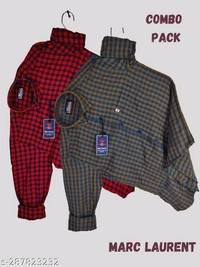 COMBO(Pack of 2) Men Check ShirtsName: COMBO(Pack of 2) Men Check ShirtsFabric: CottonSleeve Length: Long SleevesPattern: CheckedNet Quantity (1) -M L 42 Xl 44  XXL : 46 COMBO PACK OF 2 MEN'S SHIRTMens Check Shirt made with care 