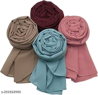 High Demand ICW Women Soft Chiffon Georgette Scarves Shawl Stoles Long Scarf Wrap head ScarvesFabric: GeorgettePattern: SolidNet Quantity (N): 6Care Instructions: Machine Washweightless georgette fabric 100 % pure soft feel itSIZE (L X B ) 180 X 75 CMSizes: Free Size (Length Size: 3 m) Country of Origin: Indi