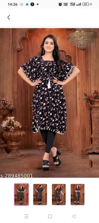 Stylish Crepe Printed Peach women Kaftan TopName: Stylish Crepe Printed Peach women Kaftan TopFabric: CrepeSleeve Length: Short SleevesPattern: PrintedCombo of: SingleSizes: : S  M L  XL  XXL  XXXL 