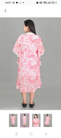 Aagyeyi Refined KurtisName: Aagyeyi Refined KurtisFabric: GeorgetteSleeve Length: Three-Quarter SleevesPattern Printed: Size: -L X XXL Country of Origin: India