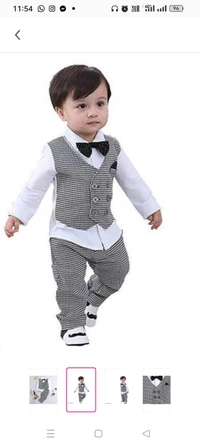 High Demand Baby Boys & Baby Girls Party(Festive) Shirt Pant, Bow Tie Top Fabric: Cotton BlendBottom Fabric: Cotton BlendSleeve Length: Long SleevesTop Pattern: CheckedBottom Pattern: CheckedNet Quantity (N): SingleAdd-Ons: Bow TieSizes:0-6 Months (Top Chest Size: 19.5 in, Bottom Waist Size: 12 in) 6-9 Months (Top Chest Size: 19.5 i