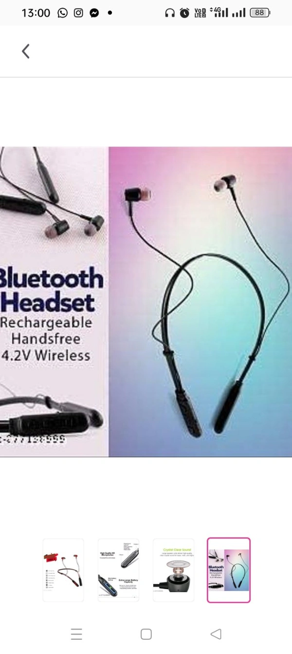 B11 Wireless Neckband Bluetooth Earphone Headset Earbud Portable Headphone Handsfree Sports Running Sweatproof Compatible for All Smartphones (Multicolour)Name: B11 Wireless Neckband Bluetooth Earphone Headset Earbud Portable Headphone Handsfree Sports Running Sweatproof Compatible for All Smartphones (Multicolour)Battery Charge Time: 1 HourBluetooth Range: 40mBluetooth Version: 5.