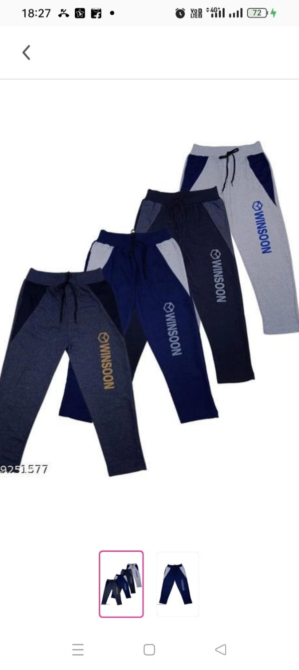 FULL SIDE TOWER PANT 4PFabric: CottonPattern: PrintedNet Quantity (N): 4These pack of pants is made from cotton material,which keep your kids comfortable at all times.its comes with an elastic waistband along with drawsting closure.one side  pocket to carry your essential safely.long wearing comfort bottom welt made up from high quality stretch rib fabric