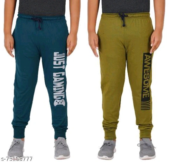  Boys Multicolor Cotton Trackpants & Joggers Pack Of 2Fabric: CottonPattern: PrintedNet Quantity (N): 2Sizes: 6-7 Years, 7-8 YearsCountry of Origin: India