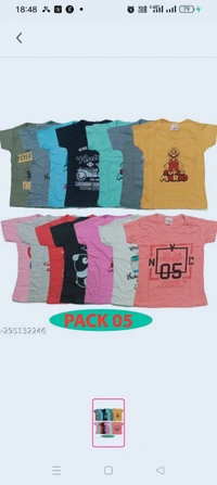 Girls Printed Cotton Blend T Shirt (Multicolor, Pack of 5) Fabric: Cotton BlendSleeve Length: Short SleevesPattern: PrintedNet Quantity (N): Pack Of 10Sizes: 9-12 Months, 12-18 Months, 18-24 Months, 1-2 Years, 2-3 Years, 3-4 Years, 4-5 Years, 5-6 Years, 6-7 Years, 7-8 Years, 8-9 Years, 9-10 Years, 10-11 YearsCountry of 