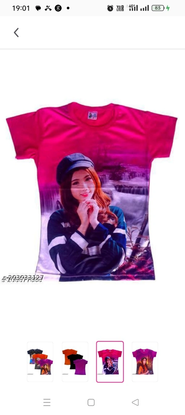CREATIVAXIS Kids T Shirts for Girl || Kids Photo Print T shirt || Girl T- Shirt Half Sleeve Combo [Pack 3]Fabric: Cotton BlendSleeve Length: Short SleevesPattern: PrintedNet Quantity (N): Pack of 3Sizes: 3-4 Years, 4-5 Years, 5-6 Years, 6-7 Years, 7-8 Years, 8-9 Years, 9-10
