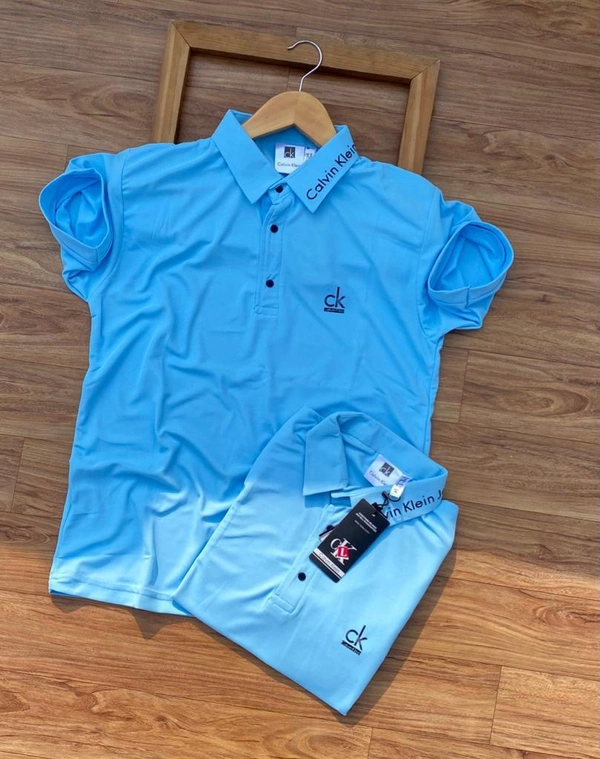 *Very Premium Quality Designer Collar Tshirt M to XXL Artical**Brand  CK**sports Cotton Marty Collar Tshirt with Design**Premium Quality**Next to original Showroom Artical* *Proper chest embroidery**Regular & Comfort Fit**Size -M38,L40,XL42,XXL44** free ship**Full Stock guys*