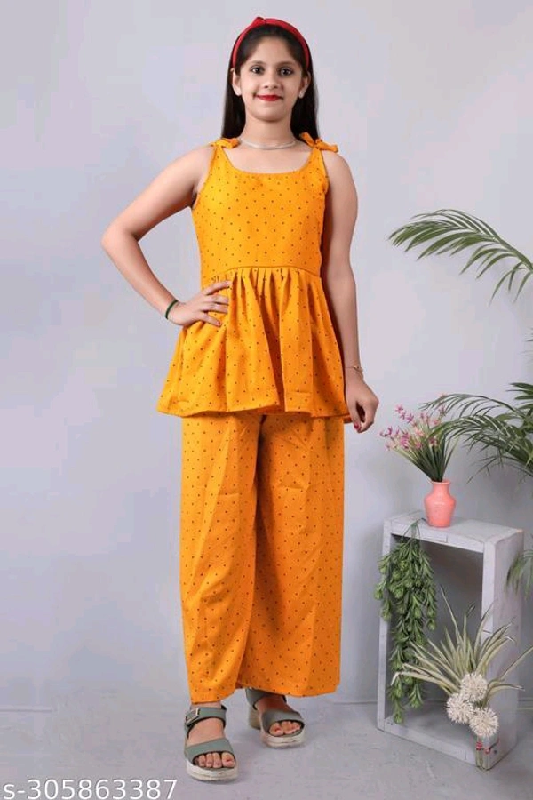 Kachhot Clothing Sets For GirlTop Fabric: CrepeBottom Fabric: CrepeSleeve Length: Shoulder StrapsTop Pattern: SolidBottom Pattern: SolidNet Quantity (N): SingleSizes:4-5 Years, 5-6 Years, 6-7 Years, 7-8 Years, 8-9 Years, 9-10 Years, 10-11 Years, 11-12 Years, 12-13 Years, 13-14 Years, 14-15 Years, 15-16 YearsCountry of Origin: India