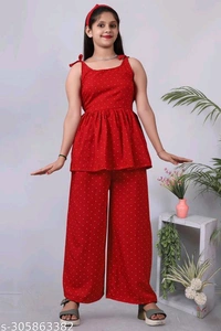 Kachhot Clothing Sets For GirlTop Fabric: CrepeBottom Fabric: CrepeSleeve Length: Shoulder StrapsTop Pattern: SolidBottom Pattern: SolidNet Quantity (N): SingleSizes:4-5 Years, 5-6 Years, 6-7 Years, 7-8 Years, 8-9 Years, 9-10 Years, 10-11 Years, 11-12 Years, 12-13 Years, 13-14 Years, 14-15 Years, 15-16 YearsCountry of Origin: India