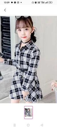 Cute Comfy Girls Frocks & DressesFabric: CottonSleeve Length: Long SleevesPattern: CheckedNet Quantity (N): SingleSizes:6-7 Years, 7-8 Years, 8-9 Years, 9-10 YearsWe want your child to look cute.This dress can be dressed up without having to worry about piano recitals, weddings, banquets, etc. It can also be used as a gift for a child's birthday