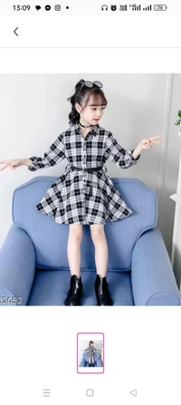 Cute Comfy Girls Frocks & DressesFabric: CottonSleeve Length: Long SleevesPattern: CheckedNet Quantity (N): SingleSizes:6-7 Years, 7-8 Years, 8-9 Years, 9-10 YearsWe want your child to look cute.This dress can be dressed up without having to worry about piano recitals, weddings, banquets, etc. It can also be used as a gift for a child's birthday