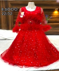 Beautiful Girls Frocks & Dress Fabric: NetSleeve Length: Three-Quarter SleevesPattern: SolidNet Quantity (N): SingleSizes:18-24 Months, 2-3 Years, 3-4 Years, 4-5 Years, 5-6 Years, 6-7 Years, 7-8 Years, 8-9 Years, 9-10 YearsGood Quality Lower Price Easy Was Country of Origin: India