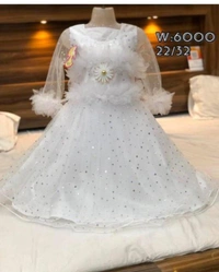 Beautiful Girls Frocks & Dress Fabric: NetSleeve Length: Three-Quarter SleevesPattern: SolidNet Quantity (N): SingleSizes:18-24 Months, 2-3 Years, 3-4 Years, 4-5 Years, 5-6 Years, 6-7 Years, 7-8 Years, 8-9 Years, 9-10 YearsGood Quality Lower Price Easy Was Country of Origin: India