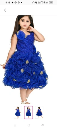 Modern New fairy style calf length dress for girlsFabric: NetSleeve Length: SleevelessPattern: Self-DesignNet Quantity (N): SingleSizes:1-2 Years, 2-3 Years, 3-4 Years, 4-5 Years, 5-6 Years, 6-7 YearsYour  will look amazing wearing this party wear Frock NavyBlue colour dress from Chandrika Lifestyle. This dress is made of fine paper silk fabr