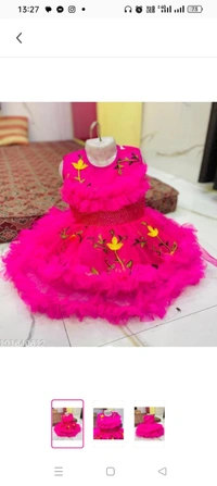 Beautiful party frockFabric: NetSleeve Length: SleevelessPattern: PrintedNet Quantity (N): SingleSizes:3-6 Months, 6-9 Months, 6-12 Months, 9-12 Months, 12-18 Months, 18-24 Months, 0-1 Years, 1-2 Years, 2-3 YearsCountry of Origin: India