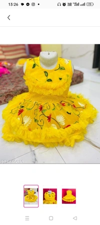 Beautiful party frockFabric: NetSleeve Length: SleevelessPattern: PrintedNet Quantity (N): SingleSizes:3-6 Months, 6-9 Months, 6-12 Months, 9-12 Months, 12-18 Months, 18-24 Months, 0-1 Years, 1-2 Years, 2-3 YearsCountry of Origin: India
