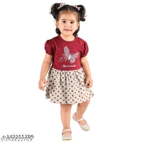 Bilyball Kids Girls/Baby Girls Stylish Cotton Navy Moon Dress/Frock (Pack of 1)Fabric: CottonSleeve Length: Short SleevesPattern: PrintedNet Quantity (N): SingleSizes:6-9 Months, 9-12 Months, 12-18 Months, 18-24 Months, 2-3 Years, 3-4 Years, 4-5 YearsA comfortable Kids Drees  to add to your lounge we