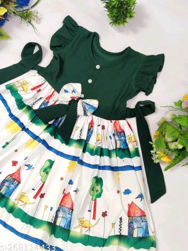  New stylish Green floral Baby Girls Dress/FrocksFabric: SatinSleeve Length: Short SleevesPattern: PrintedNet Quantity (N): SingleSizes:0-6 Months, 6-9 Months, 6-12 Months, 9-12 Months, 12-18 Months, 18-24 Months, 0-1 Years, 1-2 Years, 2-3 Years, 3-4 Years, 4-5 Years, 5-6 Years, 6-7 Years, 7-8 Years, 8-9 YearsThese designs are prin