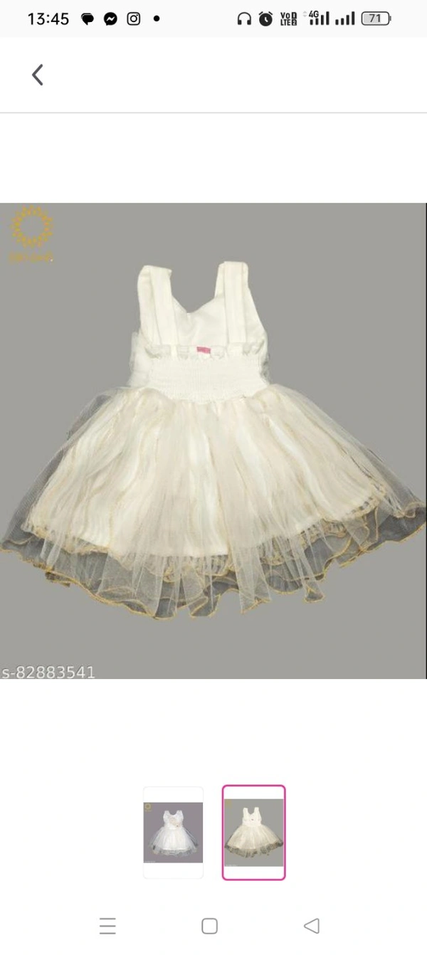 Party Weare Girls White Net Frocks & Dresses Pack Of 1Fabric: NetNet Quantity (N): SingleSizes:3-6 Months, 6-9 Months, 6-12 Months, 9-12 Months, 12-18 Months, 18-24 Months, 0-1 Years, 1-2 Years, 2-3 YearsLi'l princess dress for baby girl.Country of Origin: India