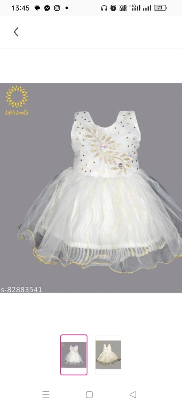 Party Weare Girls White Net Frocks & Dresses Pack Of 1Fabric: NetNet Quantity (N): SingleSizes:3-6 Months, 6-9 Months, 6-12 Months, 9-12 Months, 12-18 Months, 18-24 Months, 0-1 Years, 1-2 Years, 2-3 YearsLi'l princess dress for baby girl.Country of Origin: India