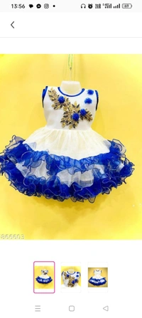 Beautiful baby girl dressFabric: NetSleeve Length: SleevelessPattern: EmbellishedNet Quantity (N): SingleSizes:3-6 Months, 6-9 Months, 6-12 Months, 9-12 Months, 12-18 Months, 18-24 Months, 1-2 Years, 2-3 YearsCountry of Origin: India