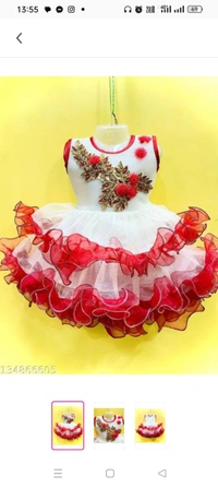 Beautiful baby girl dressFabric: NetSleeve Length: SleevelessPattern: EmbellishedNet Quantity (N): SingleSizes:3-6 Months, 6-9 Months, 6-12 Months, 9-12 Months, 12-18 Months, 18-24 Months, 1-2 Years, 2-3 YearsCountry of Origin: India