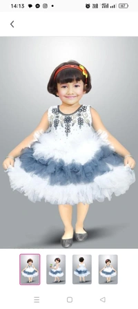 Modern Kids Western Dress WhiteFabric: NetSleeve Length: SleevelessPattern: EmbroideredNet Quantity (N): SingleSizes:6-12 Months (Length Size: 20 in) 12-18 Months (Length Size: 21 in) 18-24 Months (Length Size: 22 in) 2-3 Years (Length Size: 23 in) Kalpana Collection presents a beautiful White coloured frock. Suitable for western and party wear.Country of Origi