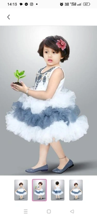 Modern Kids Western Dress WhiteFabric: NetSleeve Length: SleevelessPattern: EmbroideredNet Quantity (N): SingleSizes:6-12 Months (Length Size: 20 in) 12-18 Months (Length Size: 21 in) 18-24 Months (Length Size: 22 in) 2-3 Years (Length Size: 23 in) Kalpana Collection presents a beautiful White coloured frock. Suitable for western and party wear.Country of Origi