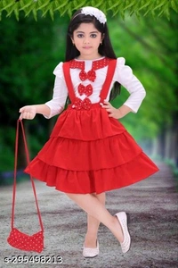 Modern Kids Western Dress WhiteFabric: NetSleeve Length: SleevelessPattern: EmbroideredNet Quantity (N): SingleSizes:6-12 Months (Length Size: 20 in) 12-18 Months (Length Size: 21 in) 18-24 Months (Length Size: 22 in) 2-3 Years (Length Size: 23 in) Kalpana Collection presents a beautiful White coloured frock. Suitable for western and party wear.Country of Origi