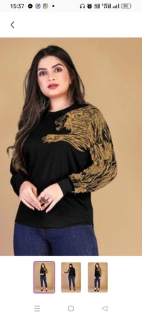 Modern Women Tshirts *Fabric: CottonSleeve Length: Long SleevesPattern: PrintedNet Quantity (N): 1Sizes:M L XL XXL 