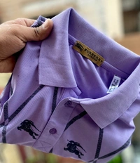 *BRAND - BURBERRY*COLLAR T-SHIRTS ULTIMATE ARTICLEDesigner article  *BEST QUALITY* IMPORTED SAP MATTY stuffFront printing design *7aQuality ✅ Store Articles✅**CUSTOMER FULLY SATISFACTION😍👌**SIZE-  M(38) L(40) XL(42)* freeship* Sap matty stuff very smooth and soft*BEST FOR PERSONAL USE*