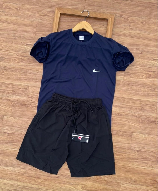 *Very Premium Quality Cotton  Tshirt & Ns lycra shorts M to XXL Artical**Brand Nike**Cotton Tshirt with Ns Shorts**Premium Quality**Next to original Showroom Artical* *T shirt Soft  cotton Fabric**Regular & Comfort Fit**Size -M38,L40,XL42,XXL44  free ship**Full Stock guys*