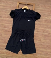 *Very Premium Quality Cotton  Tshirt & Ns lycra shorts M to XXL Artical**Brand Nike**Cotton Tshirt with Ns Shorts**Premium Quality**Next to original Showroom Artical* *T shirt Soft  cotton Fabric**Regular & Comfort Fit**Size -M38,L40,XL42,XXL44  free ship**Full Stock guys*