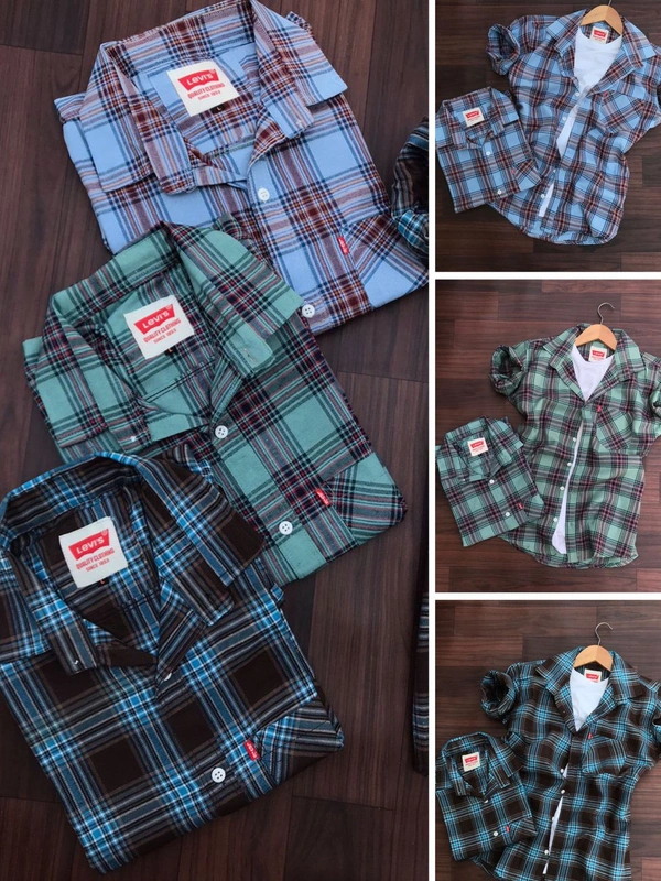 *Super Premium Quality LEVI'S Chk Shirt Article**Brand - LEVI'S**Full Sleeves chk shirts**10A Quality**3 DIFFERENT COLOURS**Super Premium Quality Chk Shirts**100% Original Soft Cotton Fabric* sizes *M38: L40: XL42: XXL44*  Free Ship/-* Full Stock *15-15-15 Sets available In stock**See Video For Quality Chk*👇