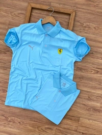 *Very Premium Quality Designer Collar Tshirt M to XXL Artical**Brand  Puma**sports Lycra Collar Tshirt with Design**Premium Quality**Next to original Showroom Artical* *Proper chest embroidery**Regular & Comfort Fit**Size -M38,L40,XL42,XXL44* free ship**Full Stock guys*