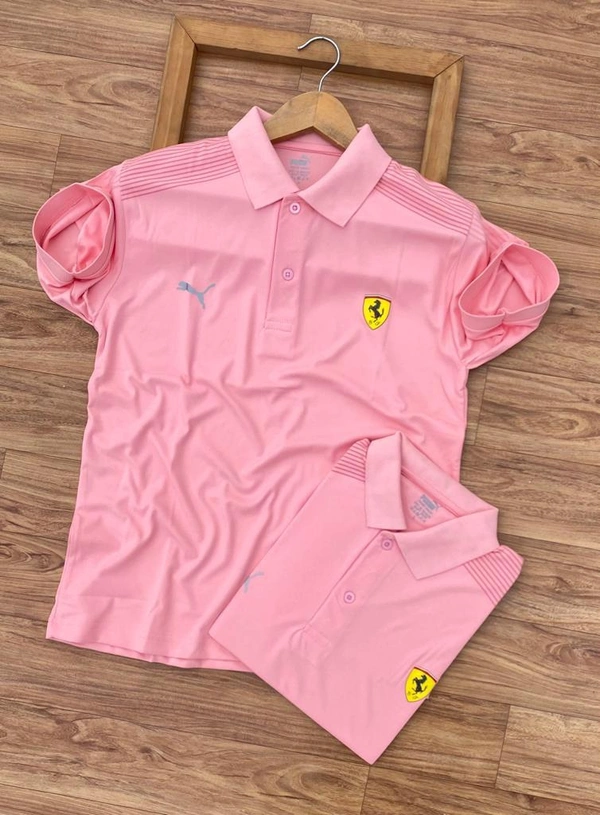 *Very Premium Quality Designer Collar Tshirt M to XXL Artical**Brand  Puma**sports Lycra Collar Tshirt with Design**Premium Quality**Next to original Showroom Artical* *Proper chest embroidery**Regular & Comfort Fit**Size -M38,L40,XL42,XXL44* free ship**Full Stock guys*