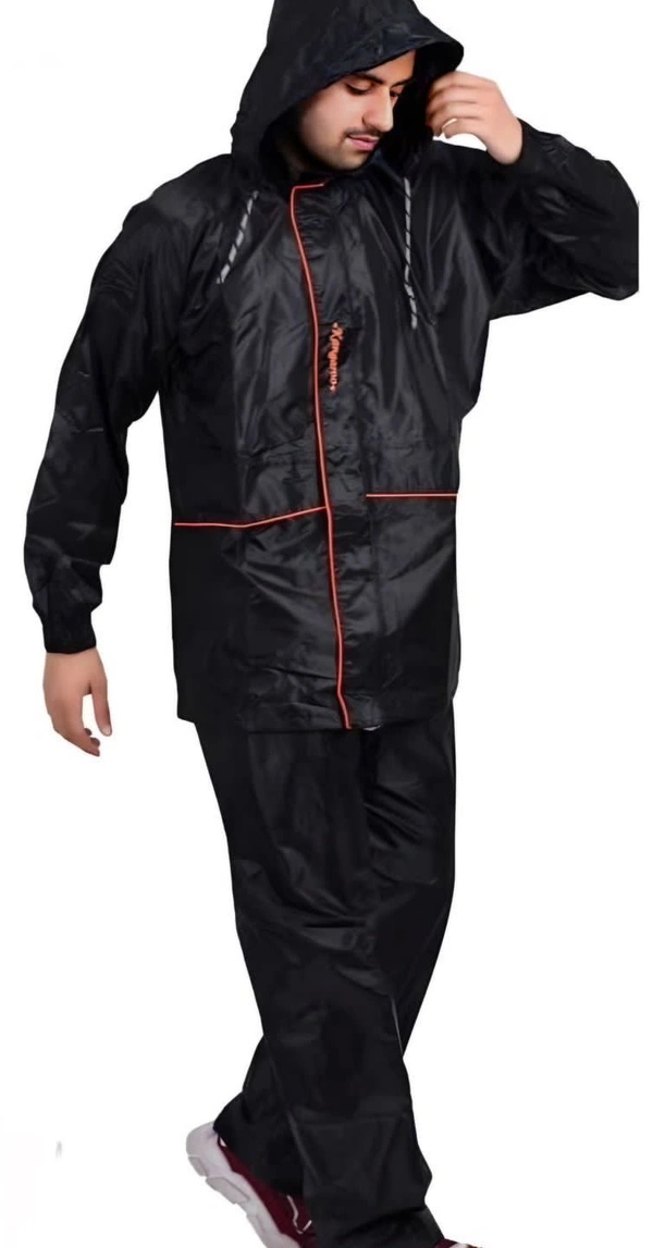 100% Original PVC Complete Rain suit with hud Article*BRAND - Kangaroo*Very very Heavy Quality Rain suits*Unisex Rain suit with Adjustable hud*2 Big Front Pockets*Fabric - Polyester PVC Material* Fully Waterproof*Regular and Relaxed Fit*Hand Wash Only*Complete Bag Packing*Reflective Piping on the front*100% Original Premium Quality Rain Suit*Size- L XL XXL**Standard Sizes & Length*